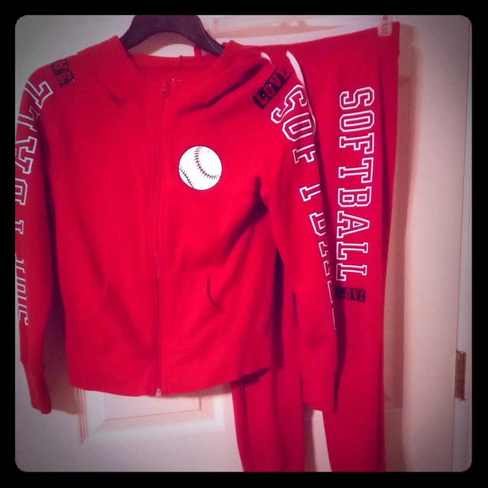 Girls size 10/12 justice swear suit